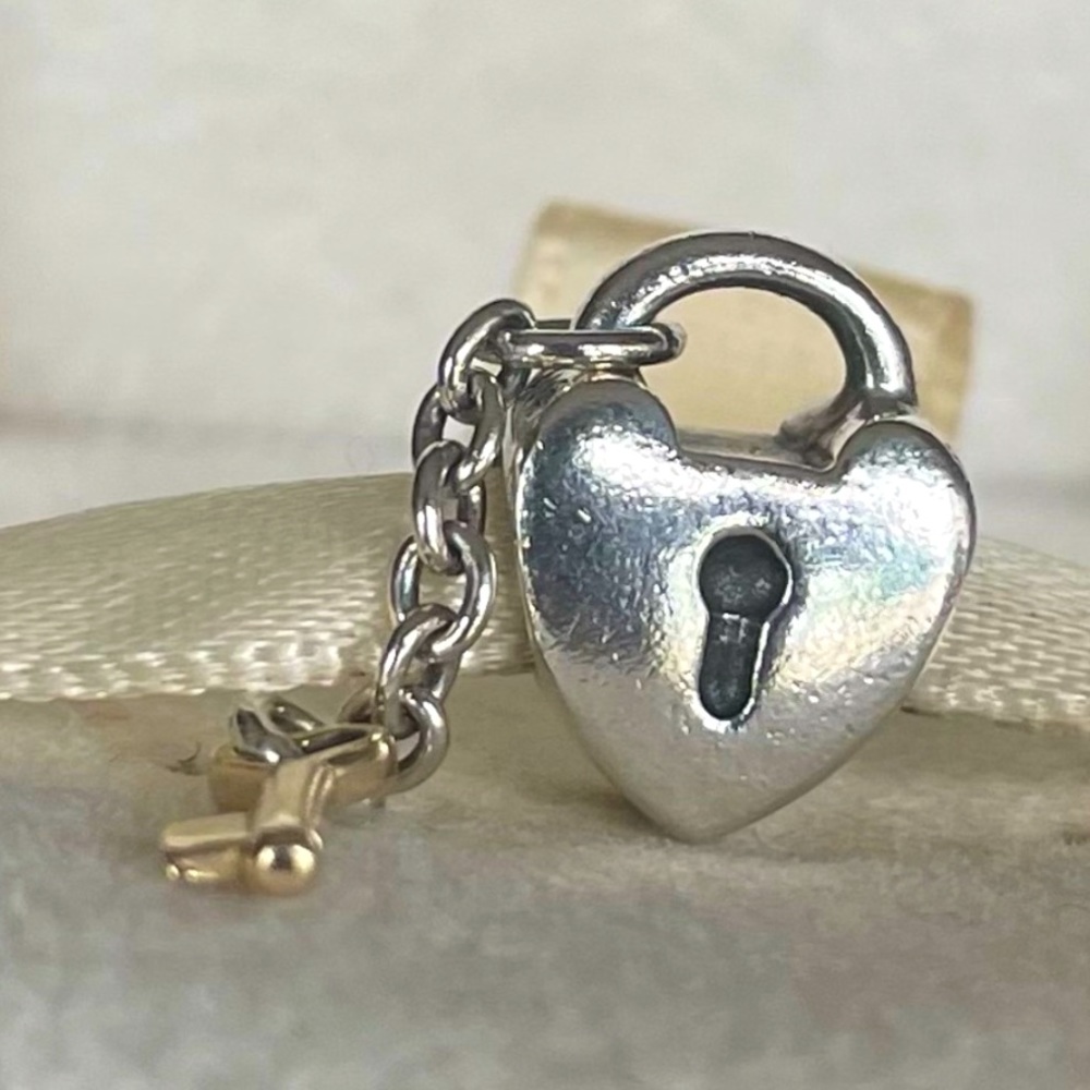 AUTHENTIC PANDORA KEY TO MY HEART CHARM STERLING SILVER S925 14K Gold